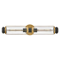 Hinkley Masthead Bathroom 2 Light Wall Light in Heritage Brass with Black