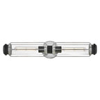 Hinkley Masthead Bathroom 2 Light Wall Light in Polished Chrome with Black