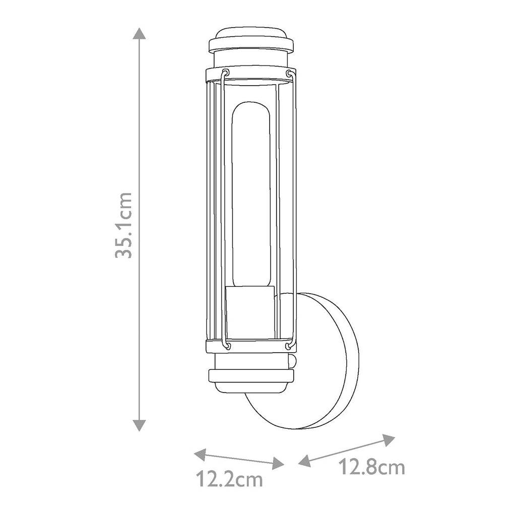 Hinkley Masthead Bathroom Wall Light in Polished Chrome with Black