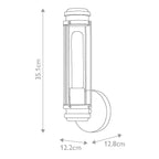 Hinkley Masthead Bathroom Wall Light in Polished Chrome with Black