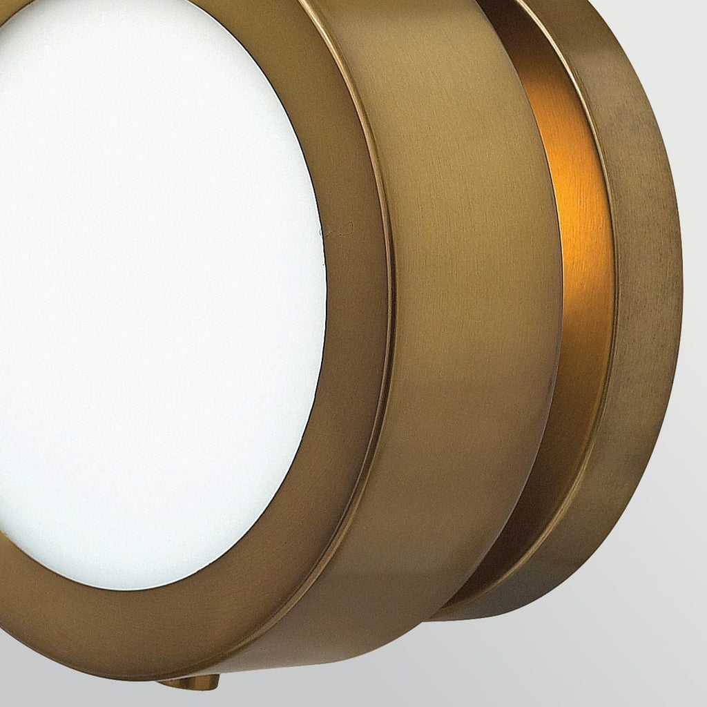 Hinkley Mercer Small Wall Light in Heritage Brass