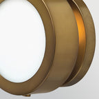 Hinkley Mercer Small Wall Light in Heritage Brass