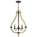 Hinkley Middlefield 3 Light Chandelier in Iron Rust