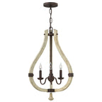 Hinkley Middlefield 3 Light Chandelier in Iron Rust