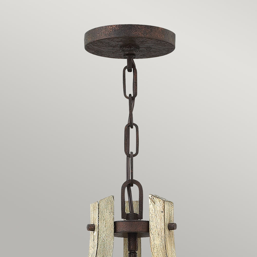 Hinkley Middlefield 3 Light Chandelier in Iron Rust