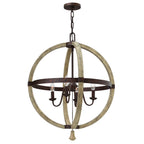 Hinkley Middlefield 4 Light Circular Chandelier in Iron Rust