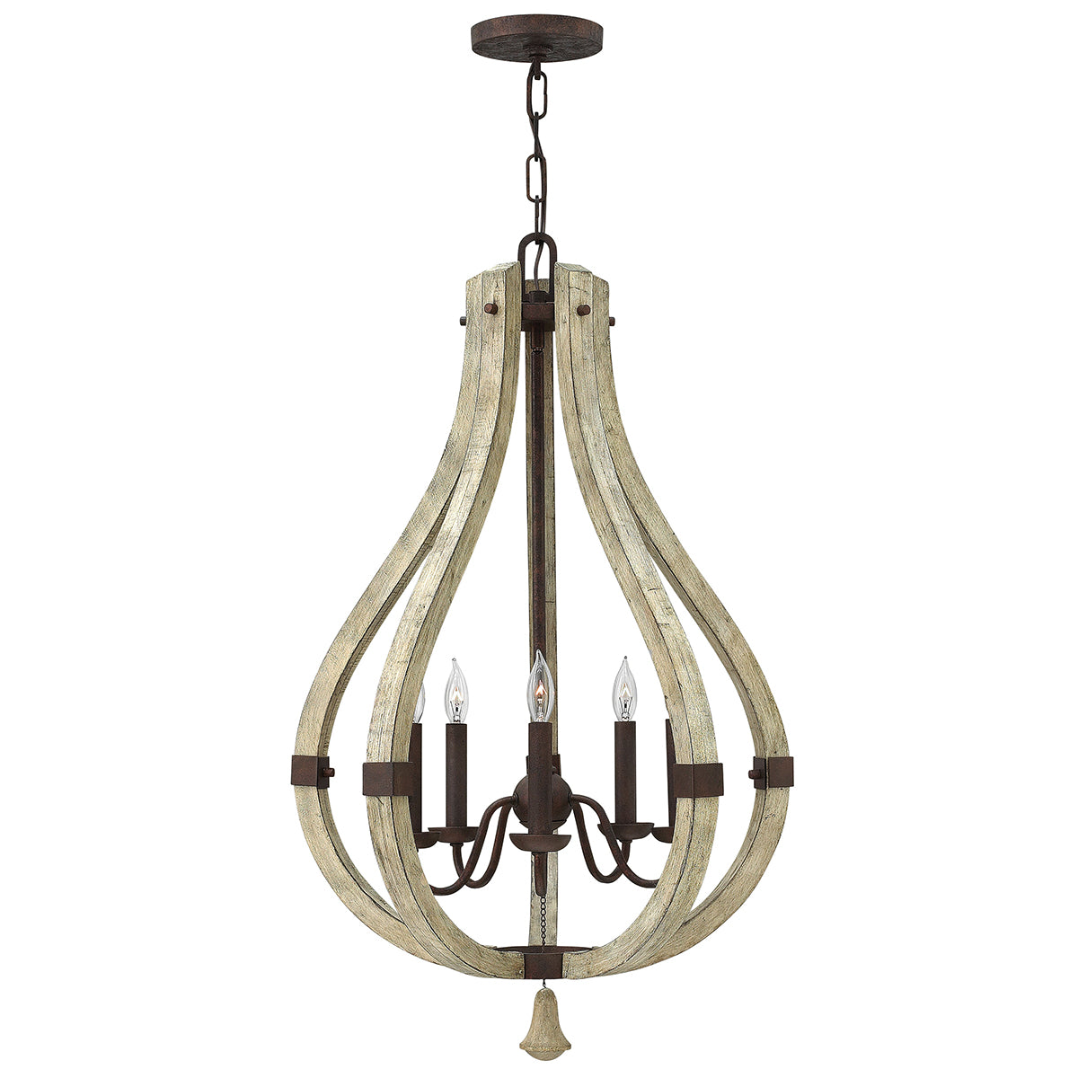 Hinkley Middlefield 5 Light Chandelier in Iron Rust