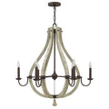 Hinkley Middlefield 6 Light Chandelier in Iron Rust