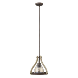 Hinkley Middlefield Mini 1 Light Pendant Light in Iron Rust