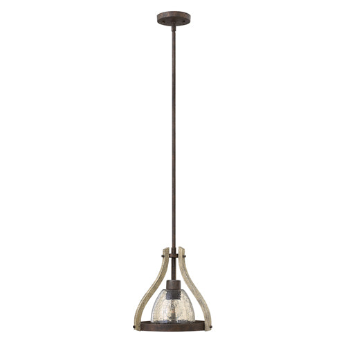 Hinkley Middlefield Mini 1 Light Pendant Light in Iron Rust