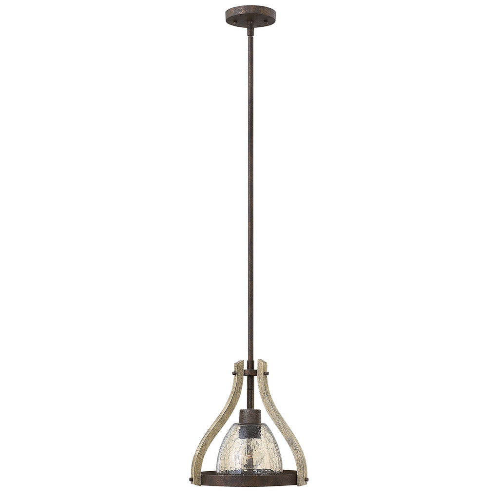 Hinkley Middlefield Mini 1 Light Pendant Light in Iron Rust