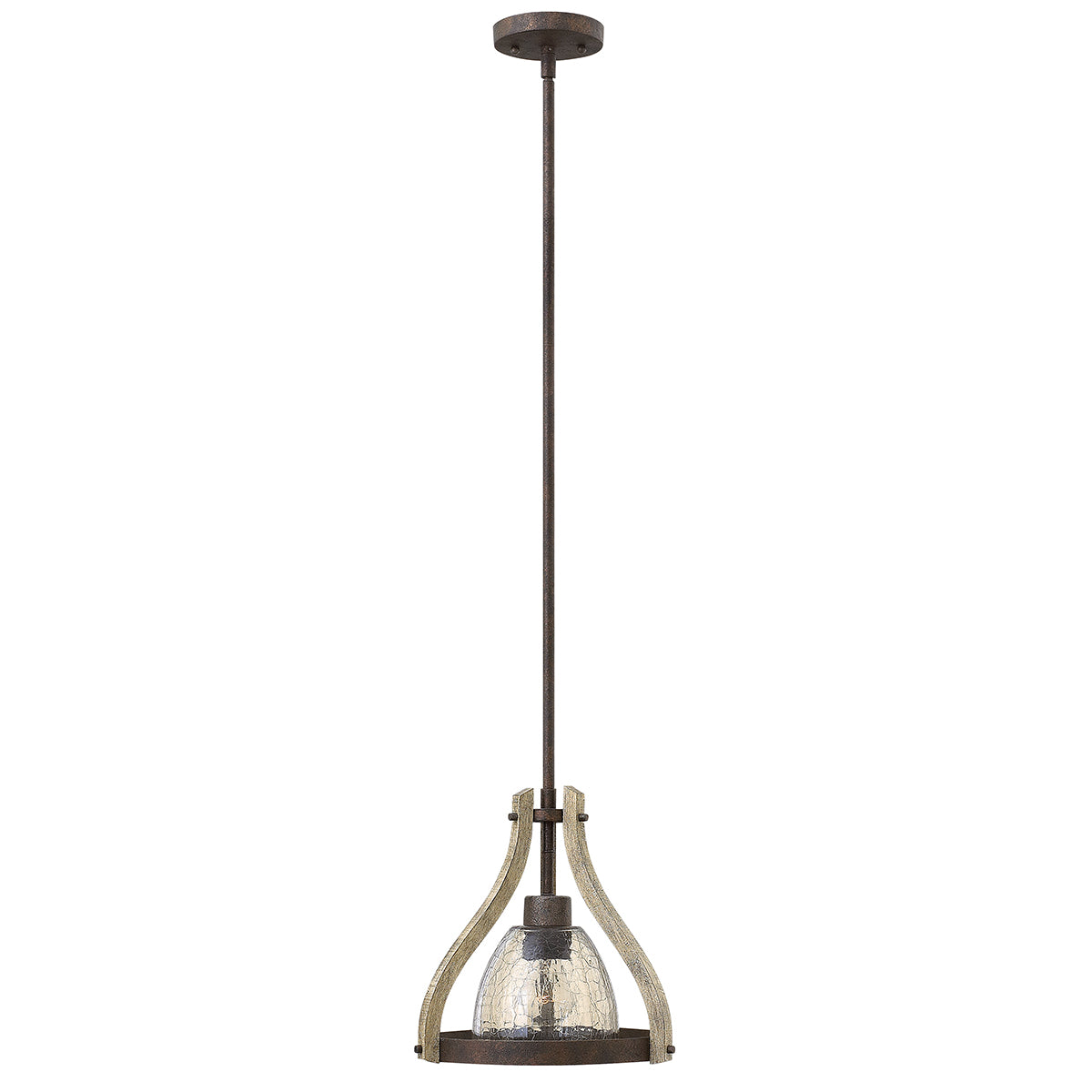 Hinkley Middlefield Mini 1 Light Pendant Light in Iron Rust