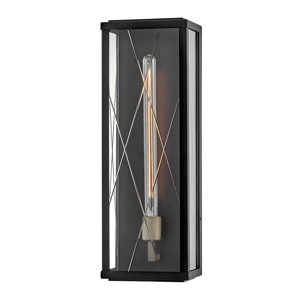 Hinkley Monte Large Outdoor Flush Wall Lantern in Black