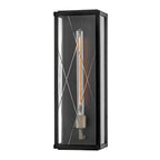 Hinkley Monte Large Outdoor Flush Wall Lantern in Black