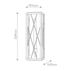 Hinkley Monte Large Outdoor Flush Wall Lantern in Black