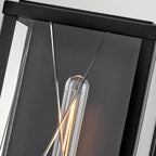 Hinkley Monte Large Outdoor Flush Wall Lantern in Black