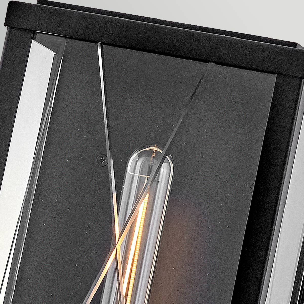 Hinkley Monte Large Outdoor Flush Wall Lantern in Black