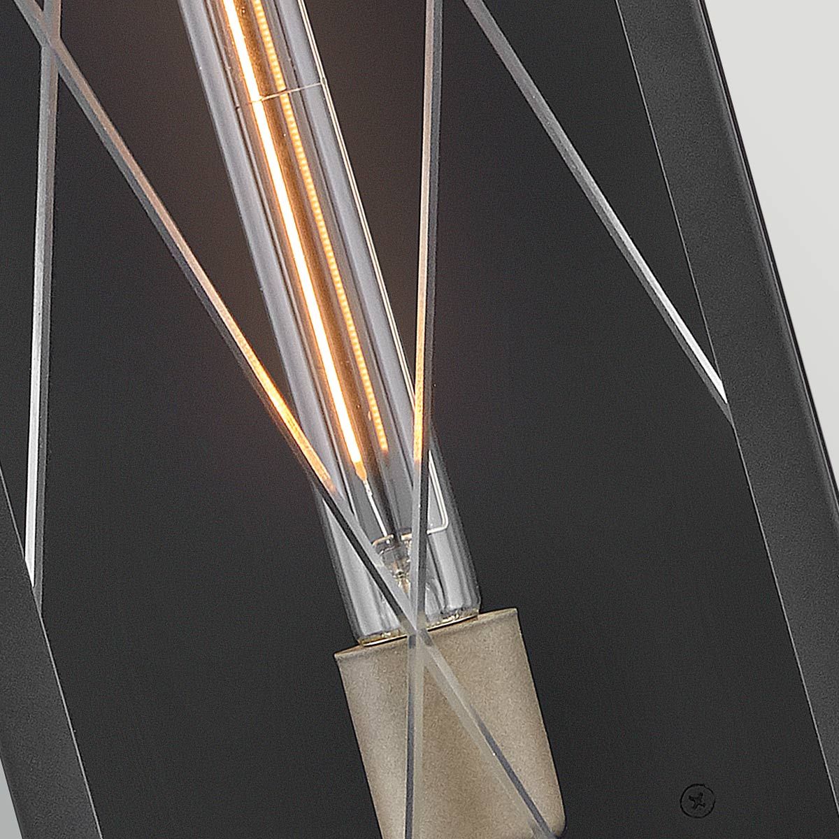 Hinkley Monte Large Outdoor Flush Wall Lantern in Black
