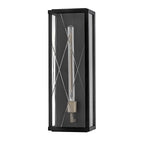 Hinkley Monte Large Outdoor Flush Wall Lantern in Black