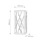 Hinkley Monte Medium Outdoor Flush Wall Lantern in Black