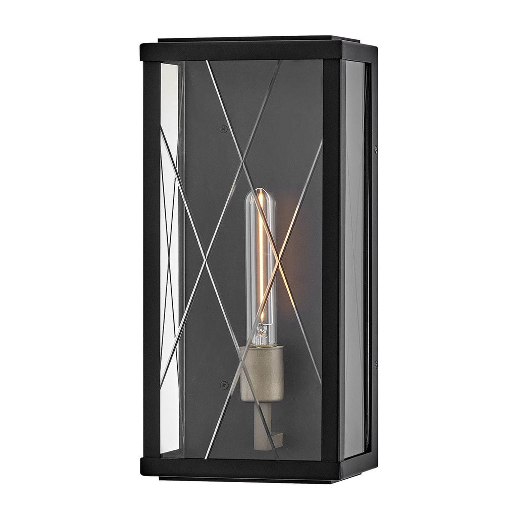 Hinkley Monte Medium Outdoor Flush Wall Lantern in Black