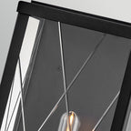 Hinkley Monte Medium Outdoor Flush Wall Lantern in Black