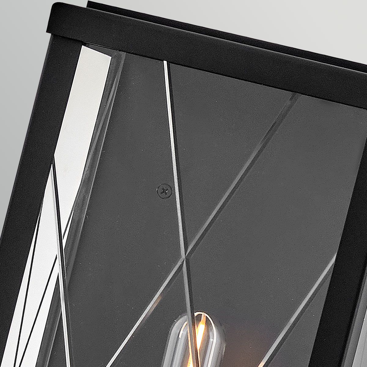 Hinkley Monte Medium Outdoor Flush Wall Lantern in Black