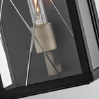 Hinkley Monte Medium Outdoor Flush Wall Lantern in Black