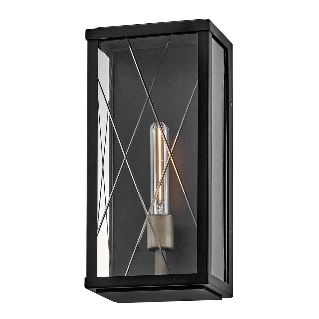 Hinkley Monte Medium Outdoor Flush Wall Lantern in Black