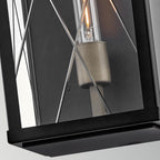 Hinkley Monte Medium Outdoor Flush Wall Lantern in Black