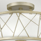 Hinkley Nest Semi Flush Ceiling Light in Silver Leaf