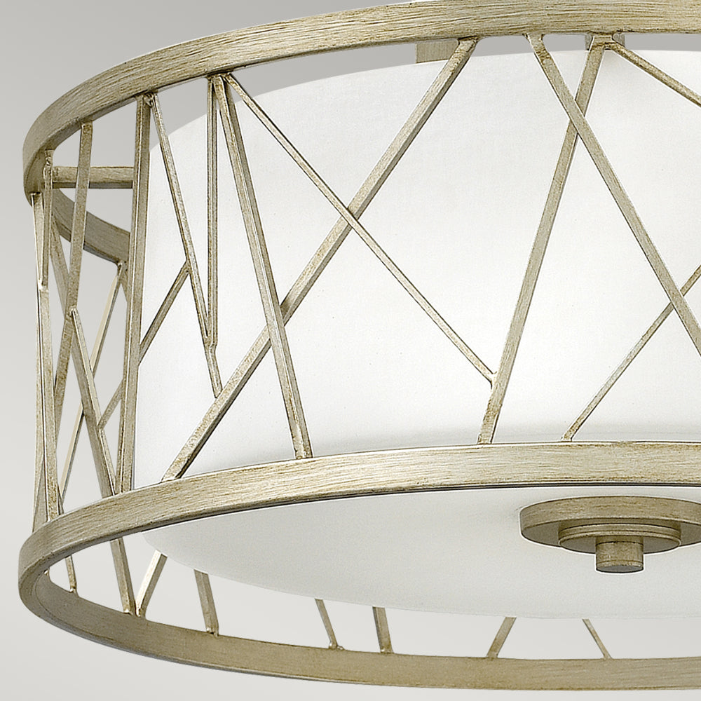 Hinkley Nest Semi Flush Ceiling Light in Silver Leaf