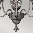 Hinkley Plantation 3 Light Chandelier in Polished Antique Nickel