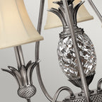 Hinkley Plantation 3 Light Chandelier in Polished Antique Nickel