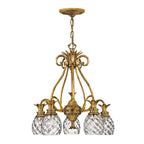 Hinkley Plantation 5 Light Chandelier in Burnished Brass