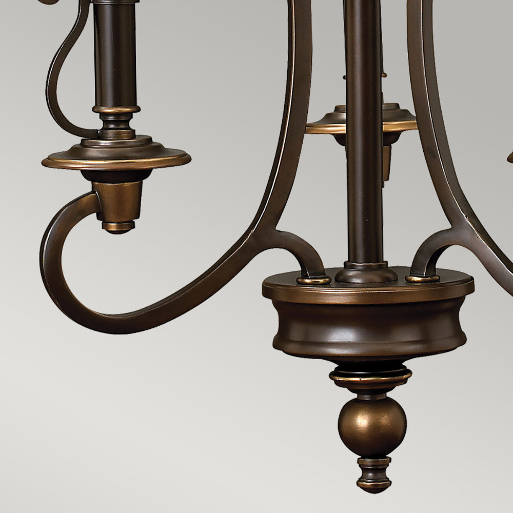 Hinkley Plymouth 3 Light Chandelier in Olde Bronze