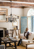 Hinkley Plymouth 6 Light Chandelier in Olde Bronze