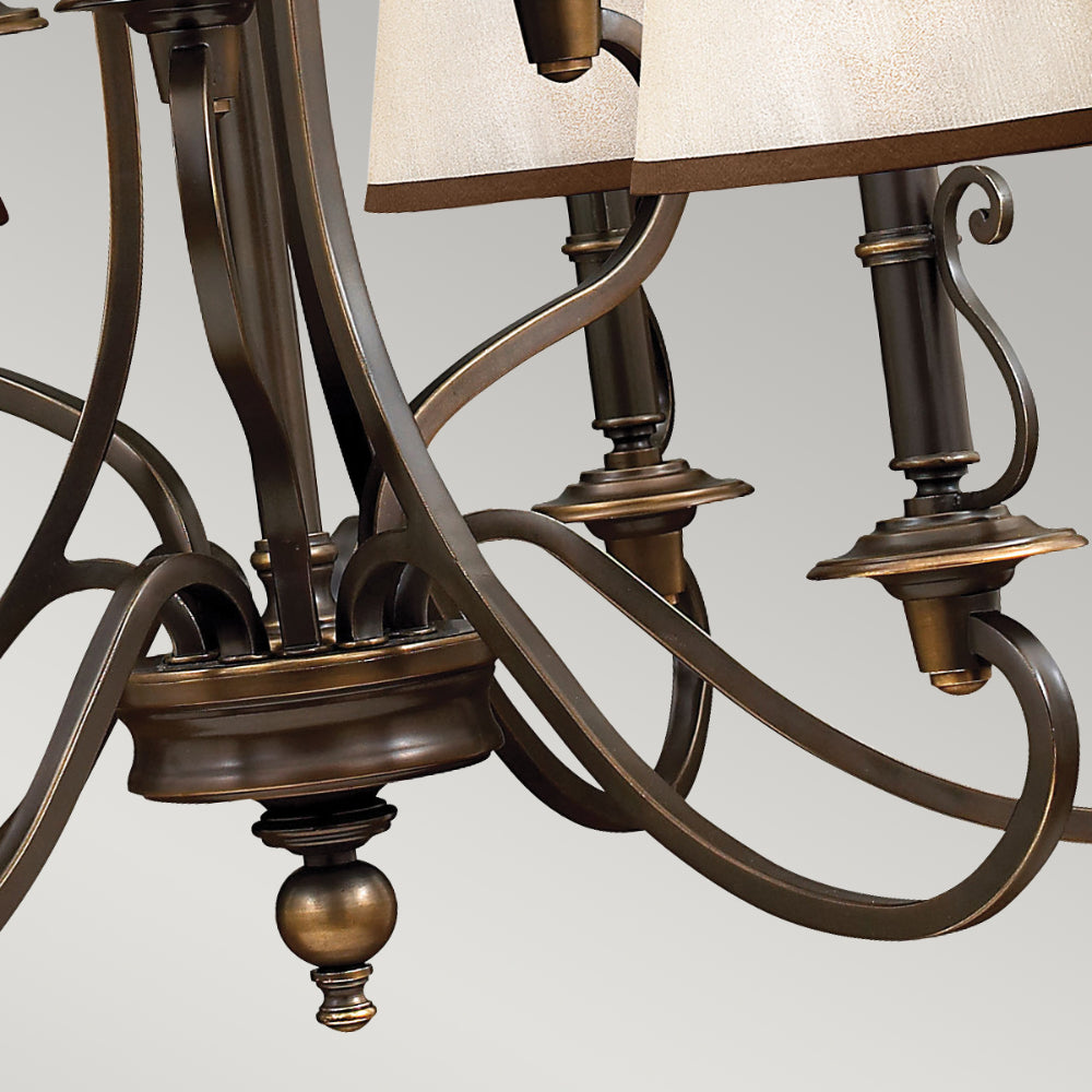 Hinkley Plymouth 9 Light Chandelier in Olde Bronze