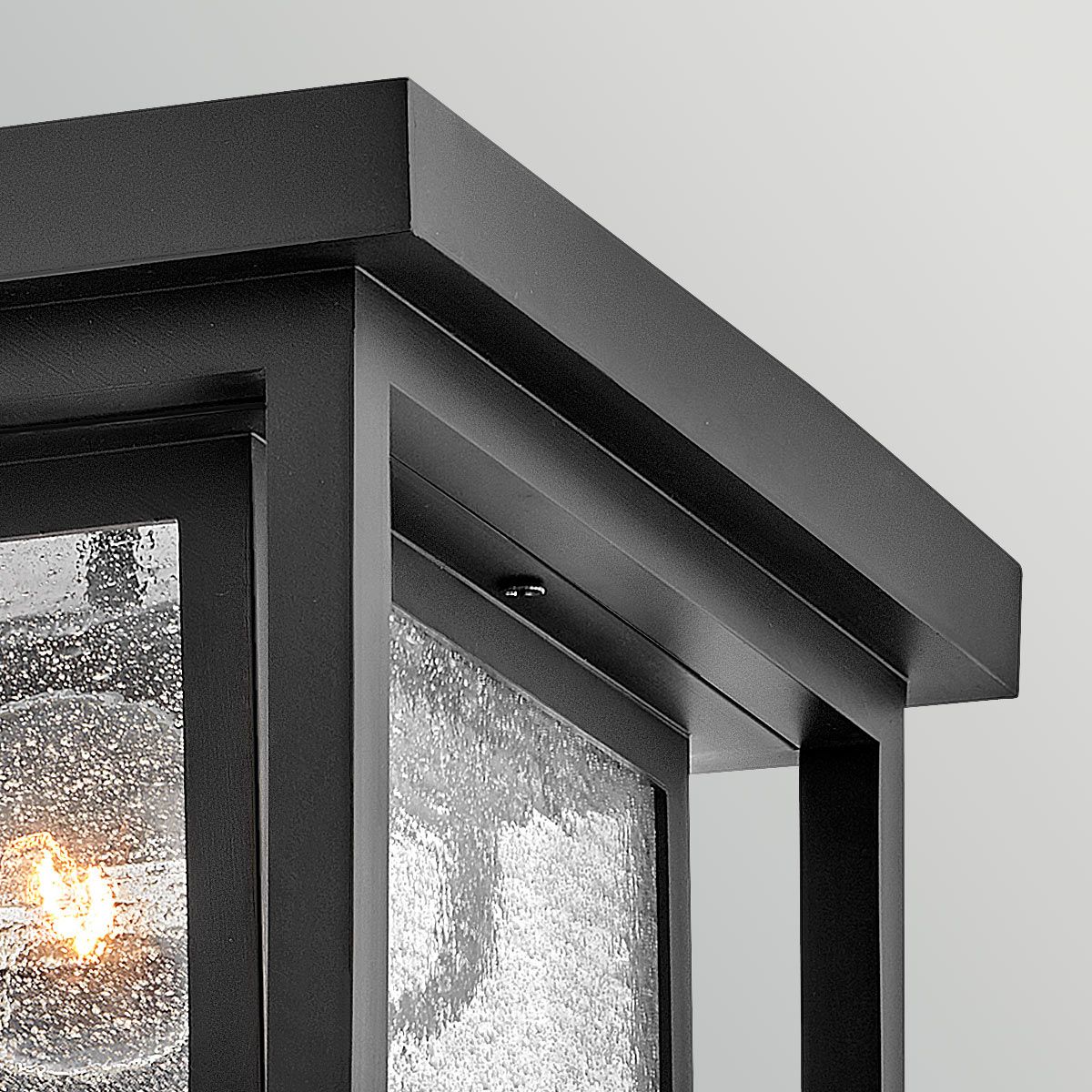 Hinkley Republic 2 Light Small Outdoor Flush Lantern in Black
