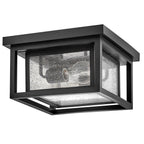 Hinkley Republic 2 Light Small Outdoor Flush Lantern in Black