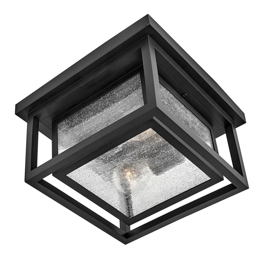 Hinkley Republic 2 Light Small Outdoor Flush Lantern in Black