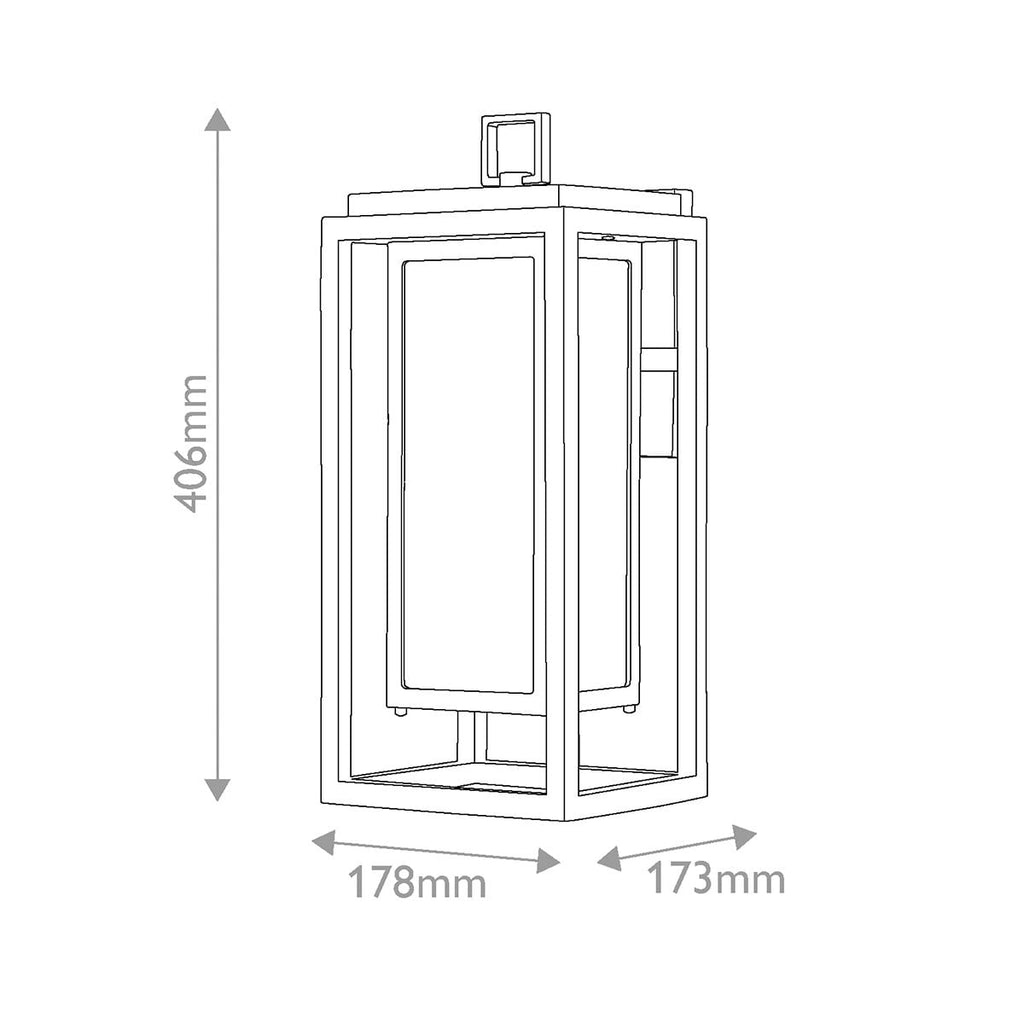 Hinkley Republic Medium Outdoor Lantern in Black