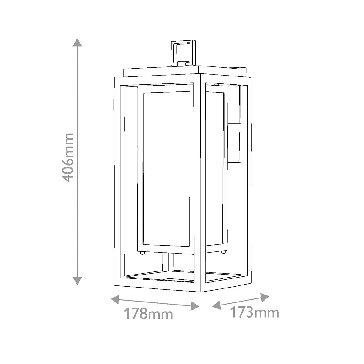 Hinkley Republic Medium Outdoor Lantern in Black