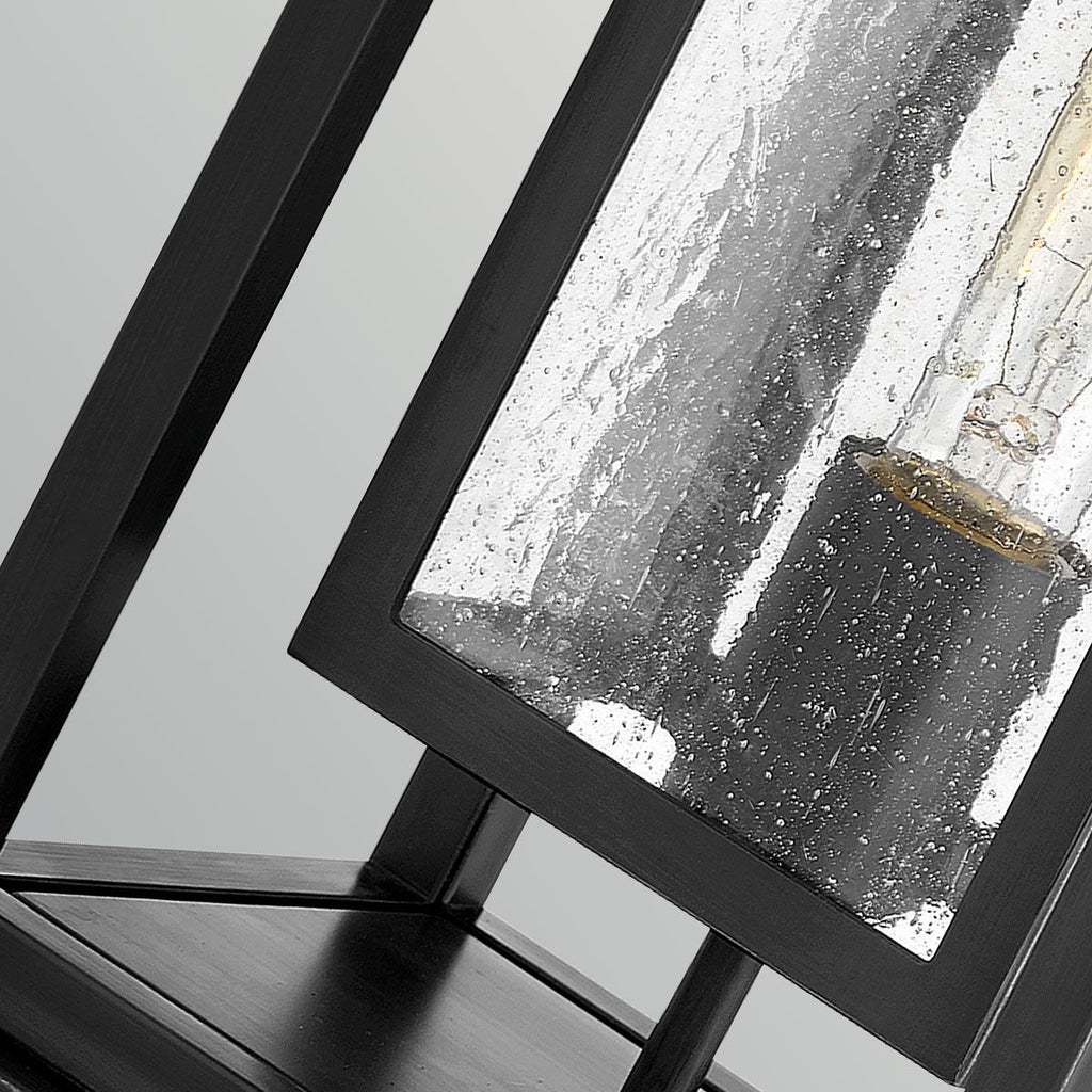 Hinkley Republic Medium Outdoor Pedestal Lantern in Black
