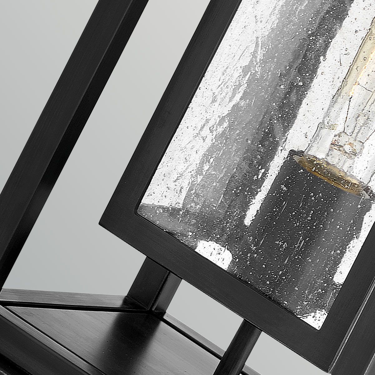 Hinkley Republic Medium Outdoor Pedestal Lantern in Black