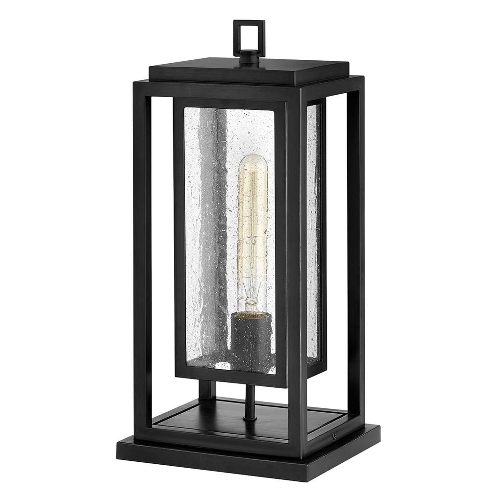 Hinkley Republic Medium Outdoor Pedestal Lantern in Black