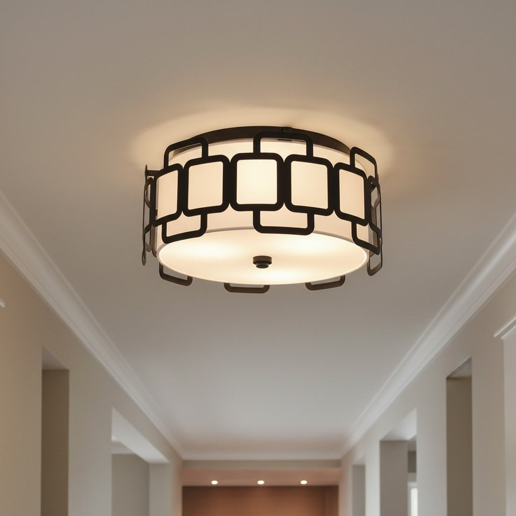 Hinkley Sabina 3 Light Flush in Black