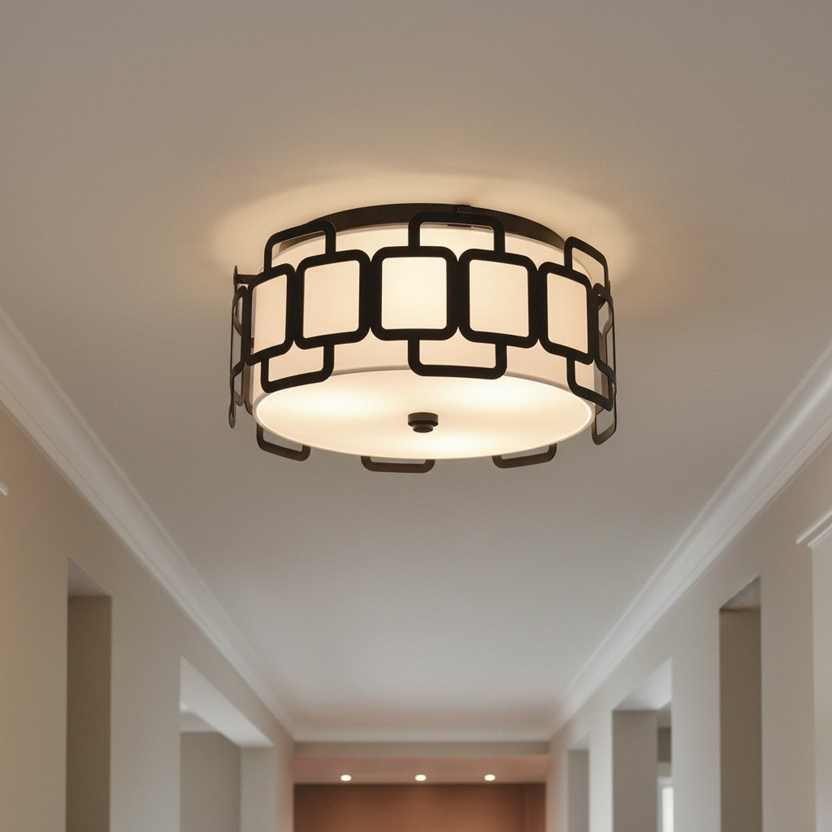 Hinkley Sabina 3 Light Flush in Black