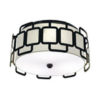 Hinkley Sabina 3 Light Flush in Black