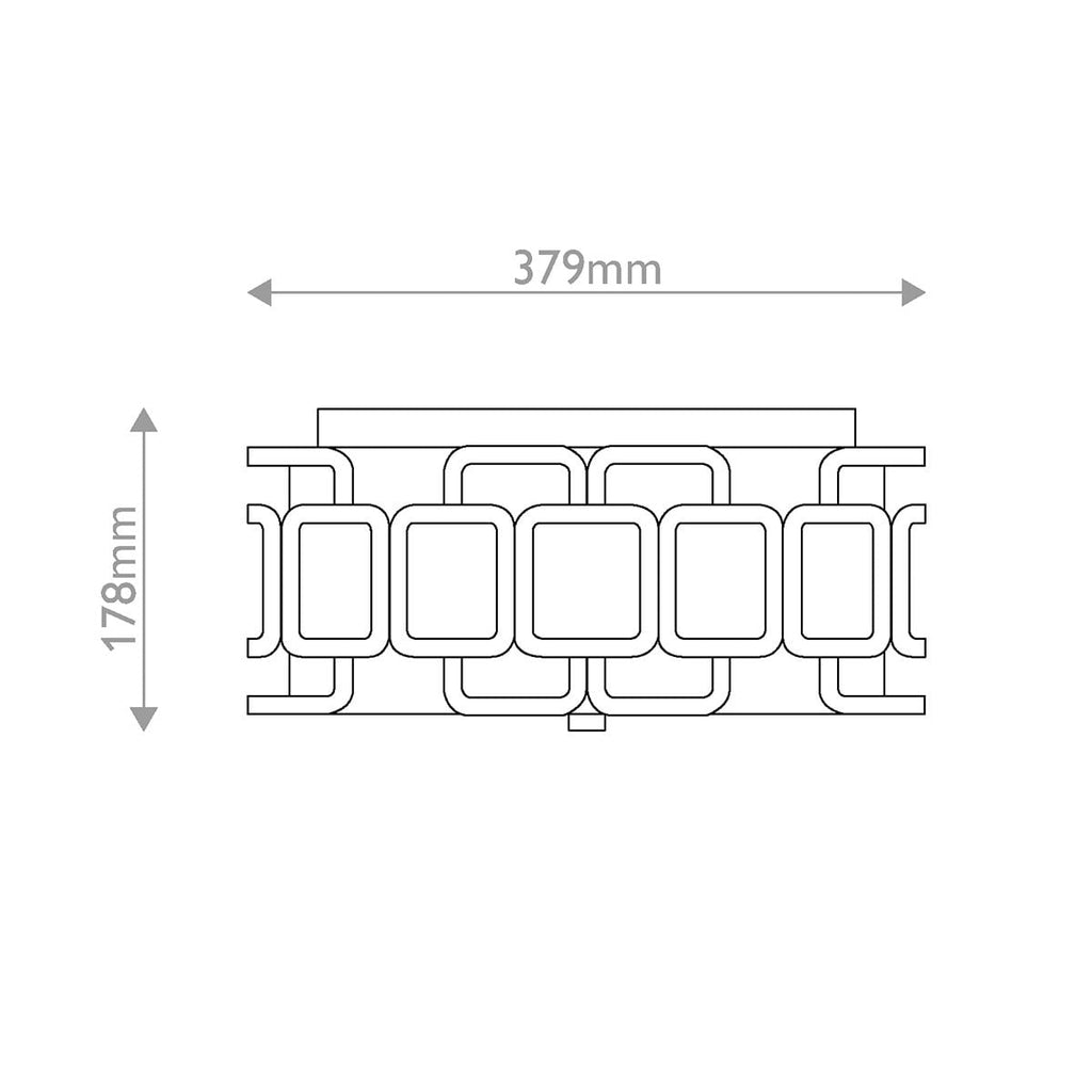 Hinkley Sabina 3 Light Flush in Black